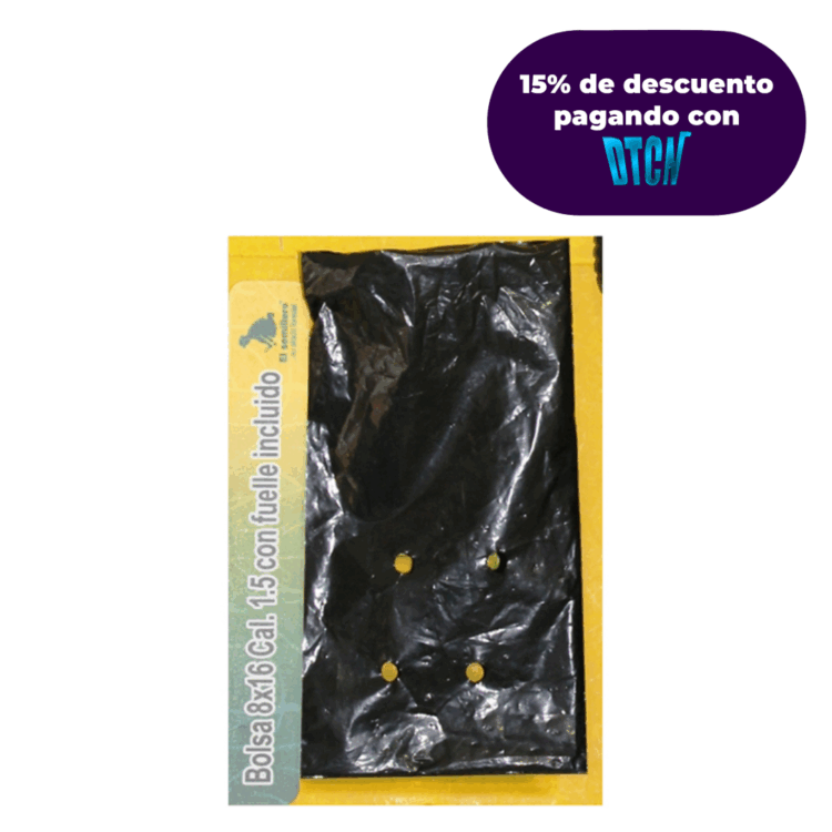 BOLSA 8x16cm CAL. 1.5 con fuelle x 100 Unidades