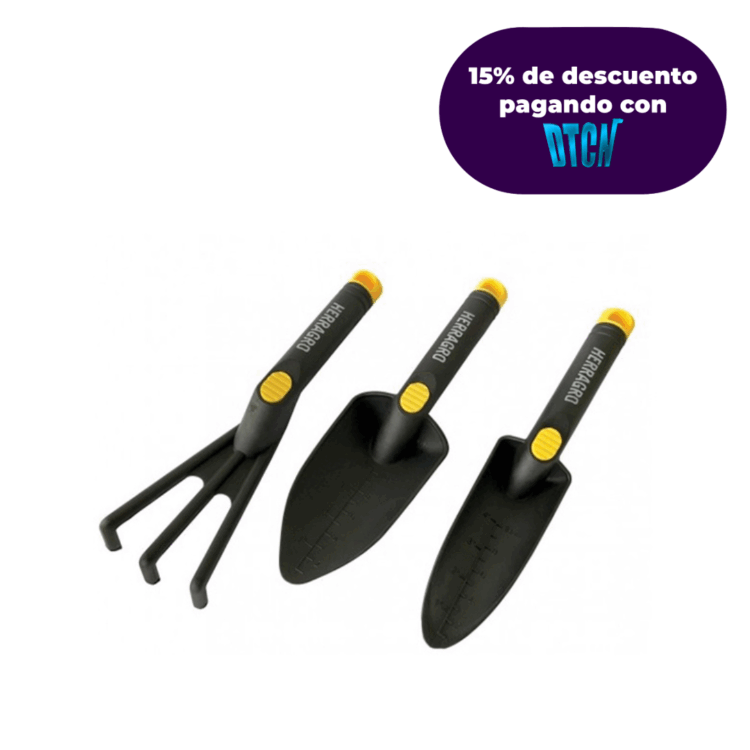 JUEGO DE 3 HERRAMIENTAS JARDIN